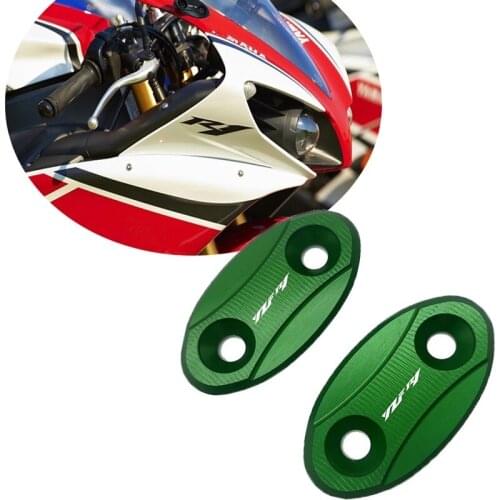 Suitable for Yamaha YZF R1 YZFR1 motorcycle rearview mirror hole bottom cover drive eliminator decoration 2007-2014 2013 2012