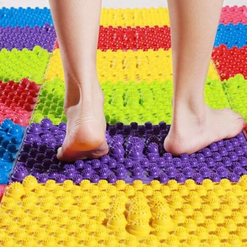 Durable Reflexology Foot Massager Relax Pad Toe Pressure Blood Circulation Plate Mat For Massager Health Care Tool Colorful