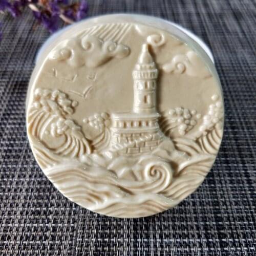 QT0150 PRZY Sea Lighthouse Silicone Mold Soap Mould Ocean Handmade Soap Making Molds Candle Silicone Mold Resin Clay Moulds