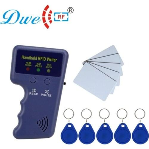 EM4100 rfid writer handheld rf cloner key duplicator 125khz copier of keys with 5 keyfobs and 5 cards free of charge
