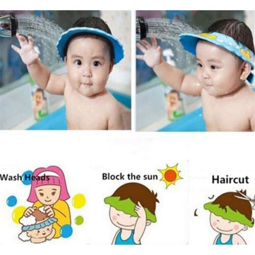 Baby Kids Cap Baby Shower Cap Baby Bath Cap Shower Hat Bath Visor Kids Bath Bath Wash Hair Shield Hat Cap Protect Eyes Hair