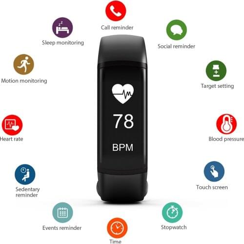 New L55SG smart bracelet gold bracelet silver bracelet heart rate blood pressure bracelet waterproof touch