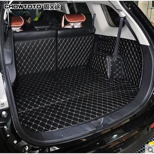 CHOWTOTO Custom Special Trunk Mats For Mitsubishi Outlander 7seats Durable Waterproof Leather Carpets For Outlander Lagguge Pad