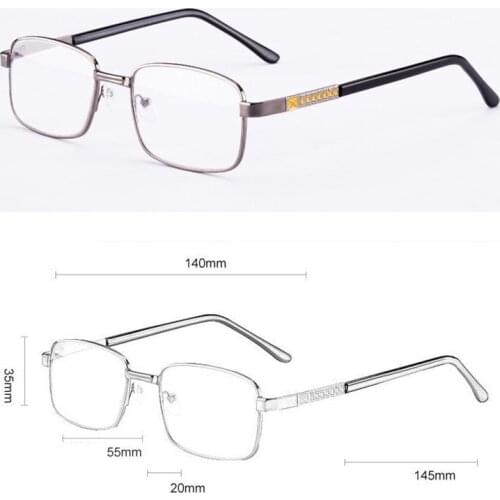 Glass Reading Glasses Men Women Crystal Lens Anti Anti-fatigue Diopter Eyewear +100 to +400 Anti Scratch