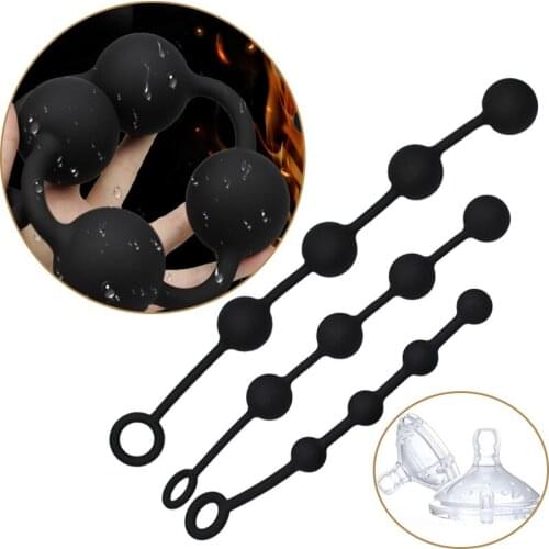 Super Long Anal Beads Big Butt Plugs Toys for Woman Soft Anal Plug Anus Dilator Silicone Buttplug Sex Shop Prostate Massager