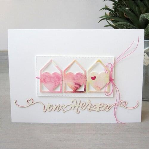 Cutting dies New 2piece set of heart tag metal Stencil for DIY Scrapbooking Paper Card Making embossing craft dies