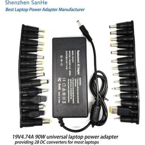 19V 4.74A 90W Universal Power Adapter Charger For Acer Asus Dell HP Lenovo Samsung Toshiba Laptop 18.5V 19.5V 20V