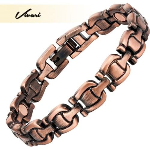 Vivari Horse Hoof Bio Energy Bracelet For Women Antiuqe Copper Men Magnetic Charm Bracelets Jewelry Gift Bangle Wristband