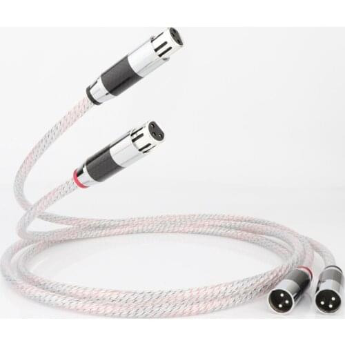 Hi-End Exllence 7N Silver Plated Valhalla Series XLR Male to XLR Female Audio Interconnect Cable audio extension cable Hifi Wire
