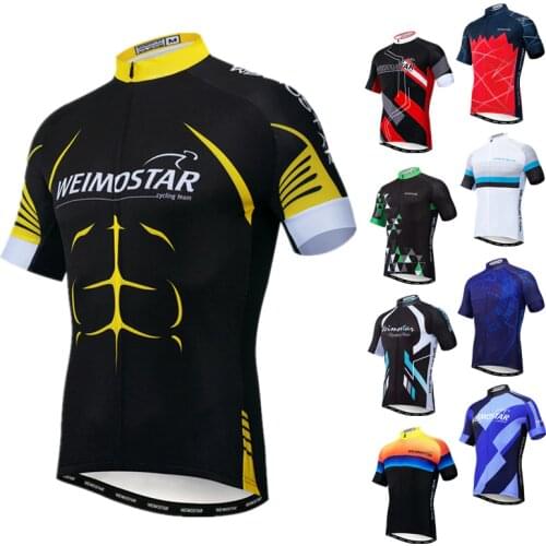 Weimostar 2021 Cycling Jersey Mens Mountain Bike Clothing Quick-Dry Racing MTB Bicycle Clothes Uniform Breathale Cycling Shirt