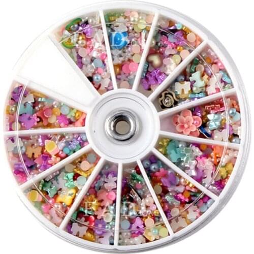 1Box Mixed Haft Pearl Beads For Needlework FlatBack Scrapbook Decoration Craft Cabochon DIY Embellishments Accessories