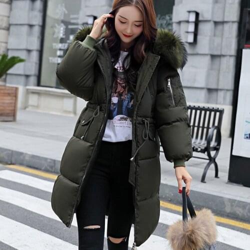 2019 Promotion Top Fashion Polyester Winter Clothes Korean Suit-dress Cotton Easy Long A Padded Waist Loose Coat Bread Serve