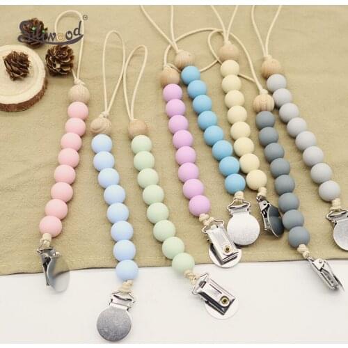 10pc Baby Pacifier Chain Silicone Pacifier Clips Nipple Attachment Soother Holder Baby Teething Toys Dummy Clip Newborn Gift