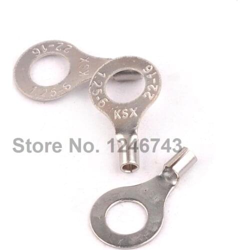 100PCS Cold naked terminal Non-Insulated Ring Terminals Assortment Kit Cable Crimp Spade Connector