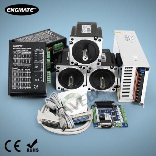 3 Axis Controller Kit Nema34 6.8N.m Stepper Motor & Digital Stepper Driver