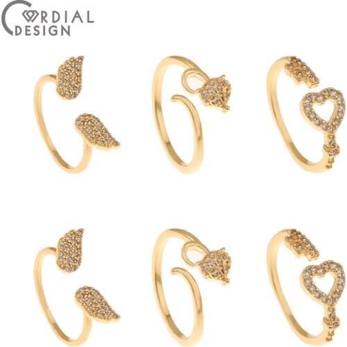 Cordial Design 30Pcs Rhinestone Ring Settings/Hand Made/DIY Accessories/Cubic Zirconia Ring Making/Jewelry Findings & Components