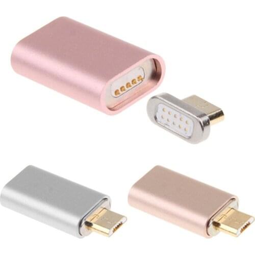 5pcs/lot Metal Aluminium Micro USB Magnetic Cable Adapter Android Charger Converter for Samsung Huawei LG HTC Xiaomi