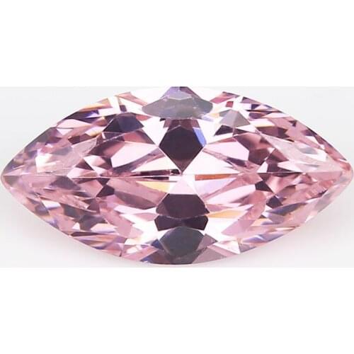 50PCS 1.5x3~10x20mm Marquise Shape Loose CZ Stone Pink AAAAA Cubic zirconia Synthetic stone For Jewelry DIY Stone