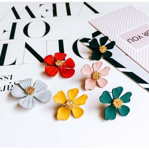 Multicolors Color Plated Stud Earrings Accessories Eardrop Pendant Necklace Jewelry Component Diy Handmade Material 6pcs