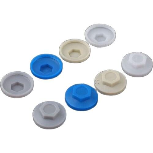 7mm Inside Hexagon Across Flat Waterproof Plastic Head Cap Used For 5.2mm Hex Head Self Drilling Tapping Screw