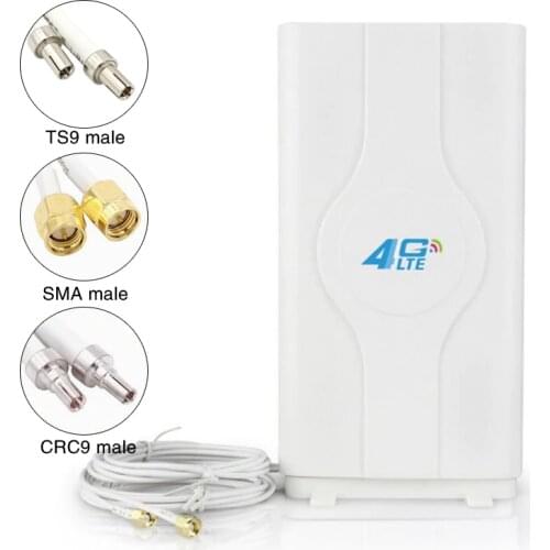 88dBI 4G LTE antena móvil amplificador de señal mImo Panel Antena 2 * SMA-macho/TS9 /conector CRC9 con Cable de 2M