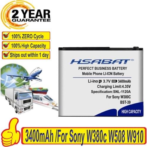 Top Brand 100% New 1200mAh BST-39 Battery for Sony W380c W508 W910 R300 W20 W908 W910i T707 Batteries