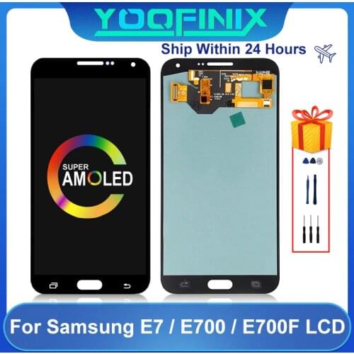 AMOLED For Samsung Galaxy E7 LCD SM-E700F E7000 E700F E700M SM-E700 Display LCD Touch Screen Digitizer Display Replacement Parts
