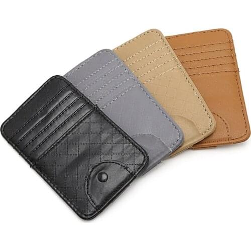 Car Auto Sun Visor Point Pocket Organizer Pouch Bag Card Glasses Storage Holder R2LC