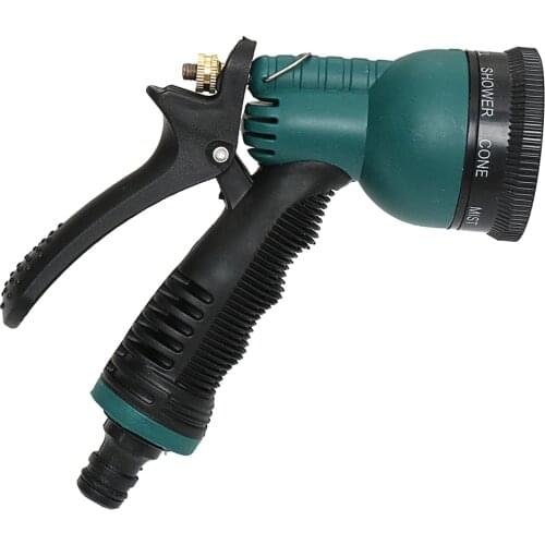 Car Garden Hose Wash Nozzle Water Sprayer With 8 Spray Patterns Alloy