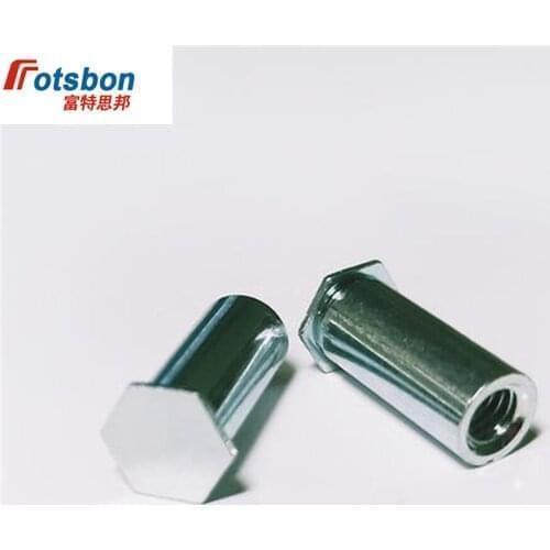 BSO-832-18 Hex Rivet Blind Hole Threaded Standoffs Self Clinching Feigned Crimped Standoff Server Cabinet Sheet Metal Spacer PEM