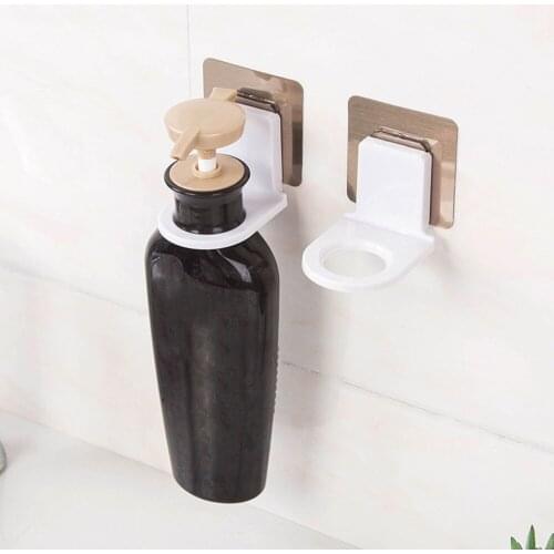 Bathroom Bottle Holder Strong Suction Cup Shower Gel Shampoo Bathroom Wall Mounted Rack Hooks 2020 Hot