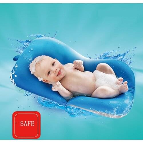 Baby Bathtub Safety Mat Soft Fixable Cushion Seat Infant Convenient Skid-Proof Support Pad Breathable Material Comfortable Seat