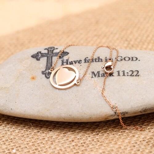 European Snake Chain with Heart Charm Bracelets for Women Diy Style Stainless Steel Bracelets Fit European Beads Charms 20CM