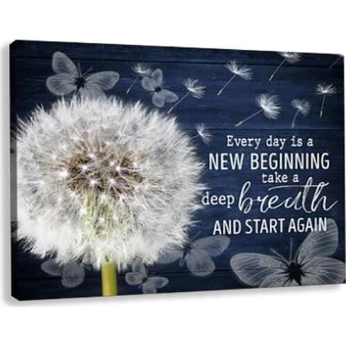 Farmhouse Dandelion Canvas Wall Art Board Background Prints Painting Room Poster Picture Inspiration Motivation For Home Decor