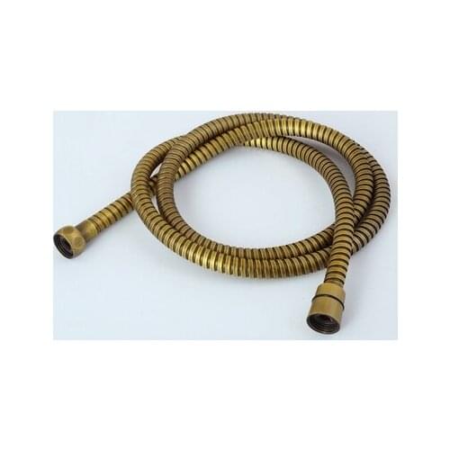 Antique Gold Black Bronze Chrome Flexible Pipe Explosion-proof Double Buckles 1.5 Meters Shower Retractable Plumbing Hose pull
