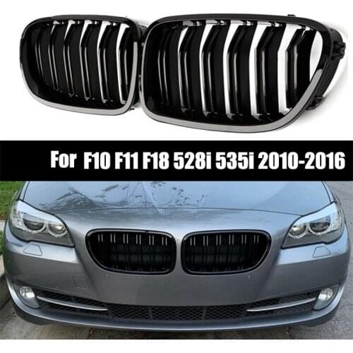 Gloss Black Car Front Kidney Grille Grill for-BMW 5 Series F10 F11 F18 M5 2010-2017