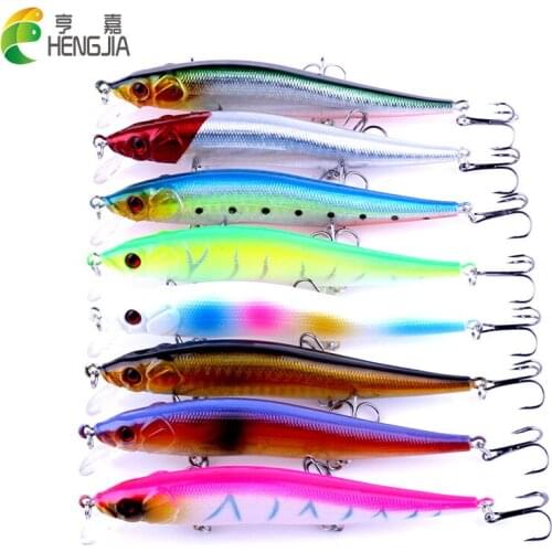 HENGJIA 50PCS high quality Fishing Lure Minnow Plastic Isca Artificial Fish Sea Hooks Hard Bait for Fishing free shipping