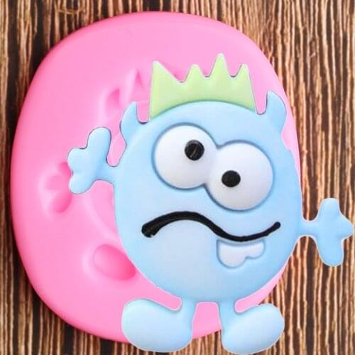 Halloween Cake Decorating Tools Monster Silicone Molds Cupcake Topper Fondant Mould Polymer Clay Candy Chocolate Moulds