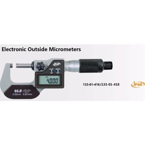 IP65 waterproof digital outside micrometer 0.5mm pitch screw for quick measurement 0-25mm 0.001mm electronic outside 133-01-416