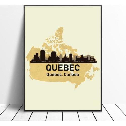 Quebec Canada Canada Art Print Poster Picture Wall Modern Minimalist Bedroom Living Room Decoration
