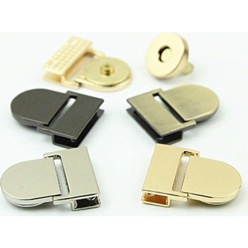 3 cm Magnetic Clasp Turn Lock Twist Locks Metal Hardware For DIY Handbag Bag Purse