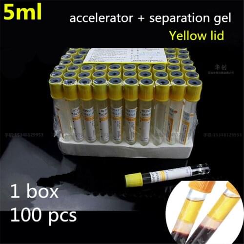 Medical Laboratory 5ml pp separation gel serum clot activator Coagulation tube blood collection PRP tube Vacuum vessel makeup