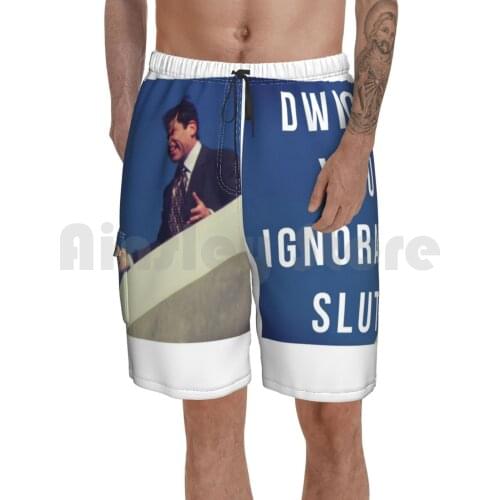 Dwight You Ignorant Beach Shorts Men Beach Pants Swimwear Office The Office Michael Dwight Funny