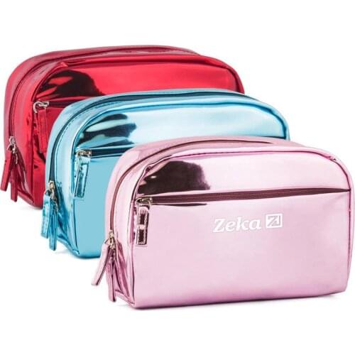 2021 New Summer Fashion Cosmetic Bag Shiny PU Makeup Bag Women Neceser Mujer Toiletry Bag Travel Organizer Bag Make Up Pouch