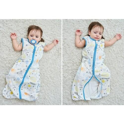 1pc Summer Portable Thin Baby Vest Pajamas Sleeveless Anti-kick Children Sleeping Bag Outdoor Sleep Travel Bag For Newborn Baby