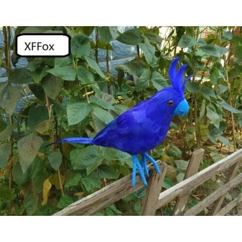 Real life parrot model foam&feather simulation blue parrot bird gift about 45cm xf0148