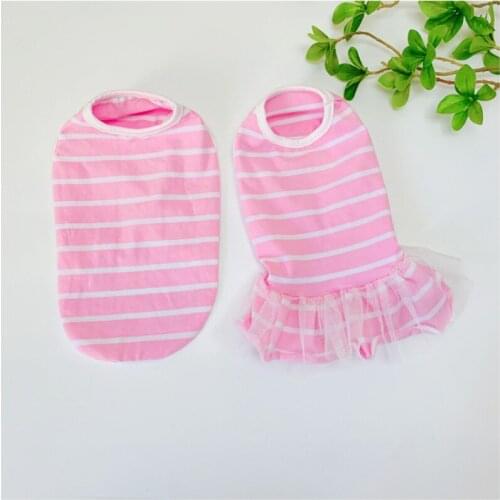 Couple Pet Clothes Summer Dog Dress Vest Cotton Cat Puppy Costume Small Dog Apparel Skirt Poodle Yorkie Pomeranian Bichon Outfit