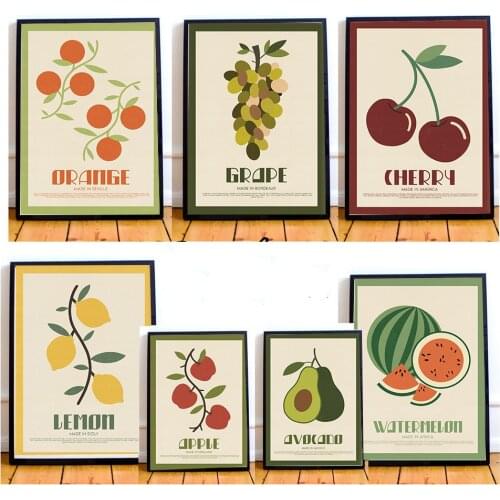 Modern Canvas Art Fruit Foods Posters Exhibition Print Painting Kitchen Chef Home Decoration Wall Pictures For Dining Room Decor
