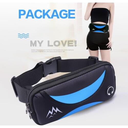 Running Bag Waist Bag for 4-6.2 inch Phone Case Waterproof Sports Zip Phone Earphone Bag Pouch Cycling Jogging Belt Waistbag