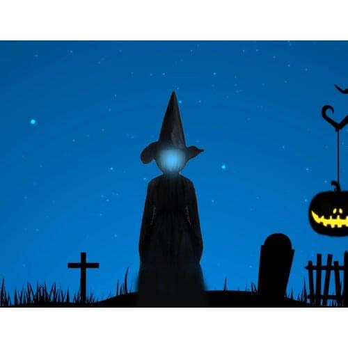 Glowing Life Size Witch Waterproof with Stakes Home Yard Decor, Halloween Scary Party Decoration